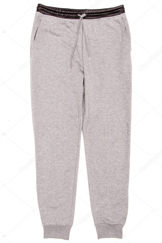 gray sweatpants on a white background