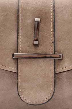 deri çanta detay yakın-up, toka