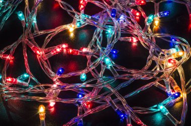 renkli parlak garland makro