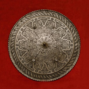 beautiful ancient shield top view  clipart