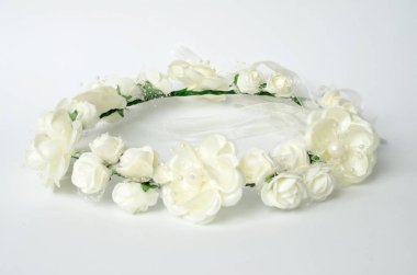 wreath with flowers on a white background clipart