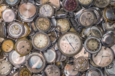 Eski saat, bir sürü eski saat dokusuna