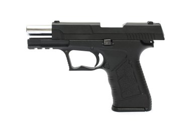 beyaz izole açık kaydıraklı tabanca