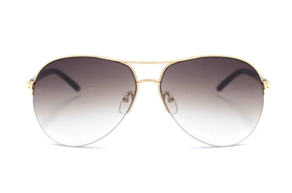 Solglasögon Järn Ram Med Bruna Glas Isolerade Vit — Stockfoto