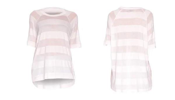 Striped Shirt Een Witte Achtergrond — Stockfoto