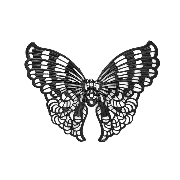 Brooch Butterfly White Background — Stock Photo, Image