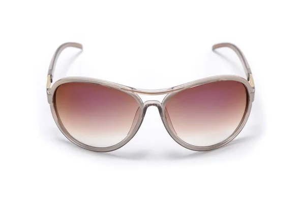 Moderna Skyddande Solglasögon Vit Bakgrund — Stockfoto