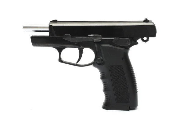 Pistola Scorrimento Aperto Isolata Bianco — Foto Stock