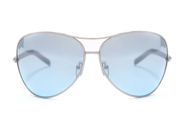 Sunglasses Blue Glass Iron Frame Isolated White — Stock Photo, Image