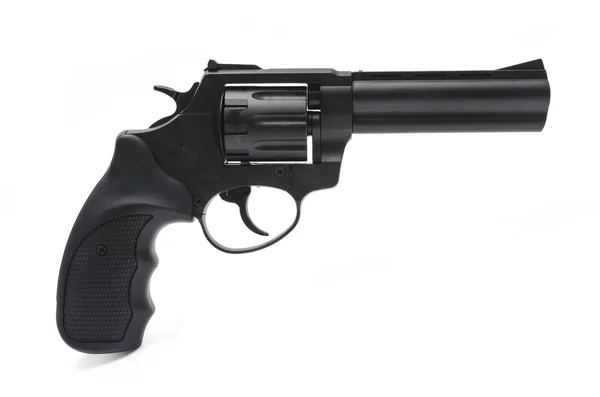 Револьвер Ізольований Білому Тлі — стокове фото