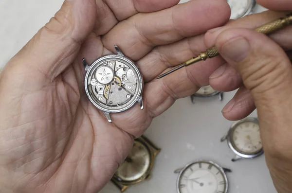 Reparación Relojes Mecánicos — Foto de Stock