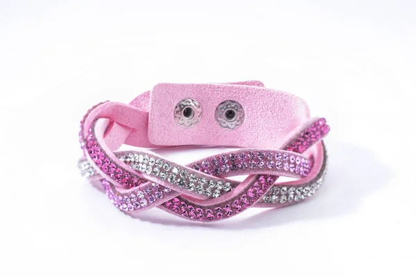 Pink Bracelet Isolated White — Stock Photo, Image
