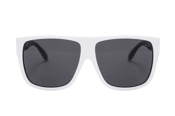 分離された白のワイド フレームのサングラス — ストック写真