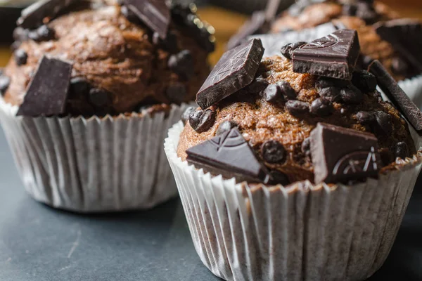 Muffin Cioccolato Cioccolato — Foto Stock