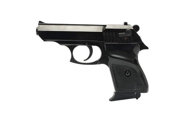 Czarny Automatyczny Pistolet Handgu — Zdjęcie stockowe