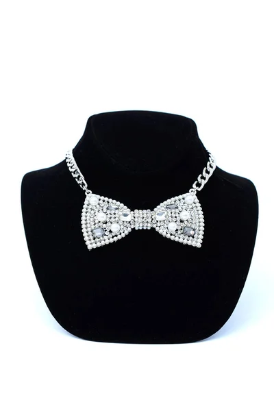 Collar Corbata Mariposa Maniquí Aislado Blanco — Foto de Stock