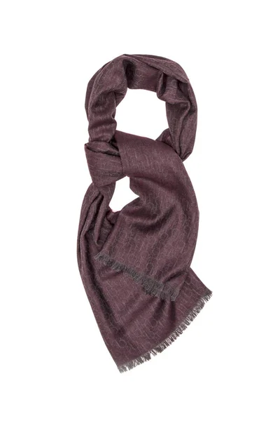 Foulard Soie Marron Sur Fond Blanc — Photo