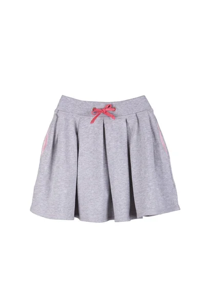 Children Gray Skirt Isolated White Background — Stock Photo, Image