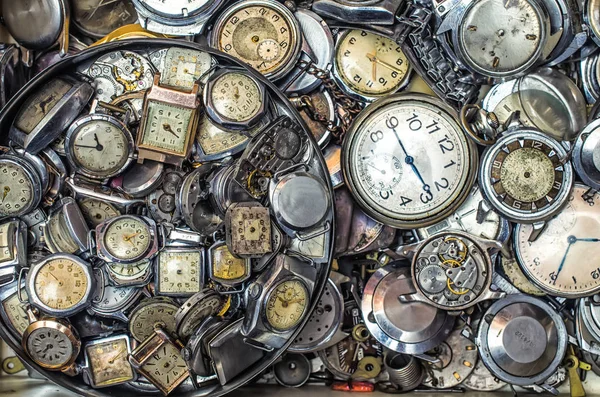 Textura Del Reloj Viejo Mucho Reloj Viejo — Foto de Stock