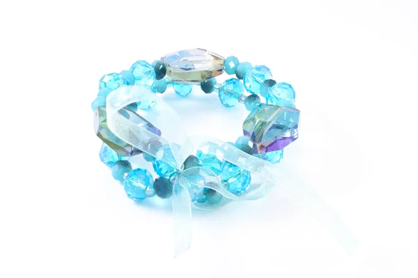 Bracelet Sapphires Isolated White — Stock Photo, Image