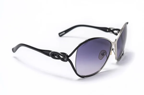 Sunglasses Blue Glass Iron Frame Isolated White — Stock Photo, Image