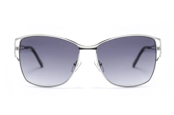 Óculos Sol Femininos Com Vidro Castanho Isolado Branco — Fotografia de Stock