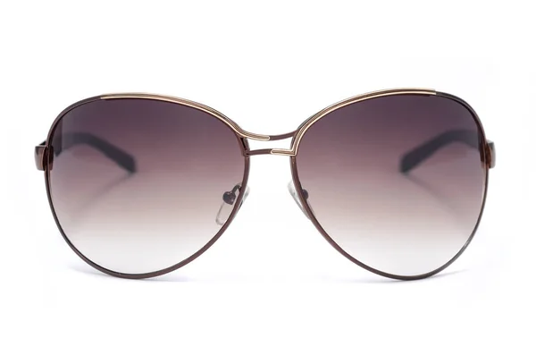Sonnenbrille Eisernen Rahmen Mit Braunem Glas Isoliert Auf Weiß — Stockfoto