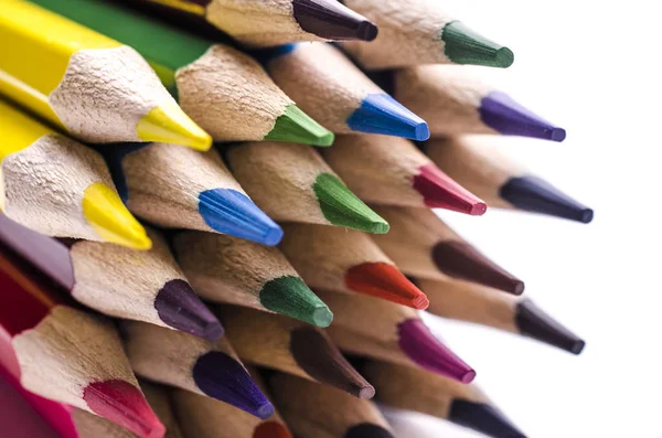 Set Color Pencils Isolated White — Stock Photo, Image