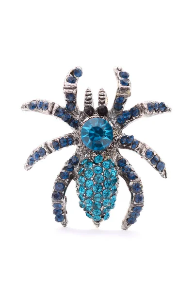Spider Brooch Isolated White Background — Stock Photo, Image