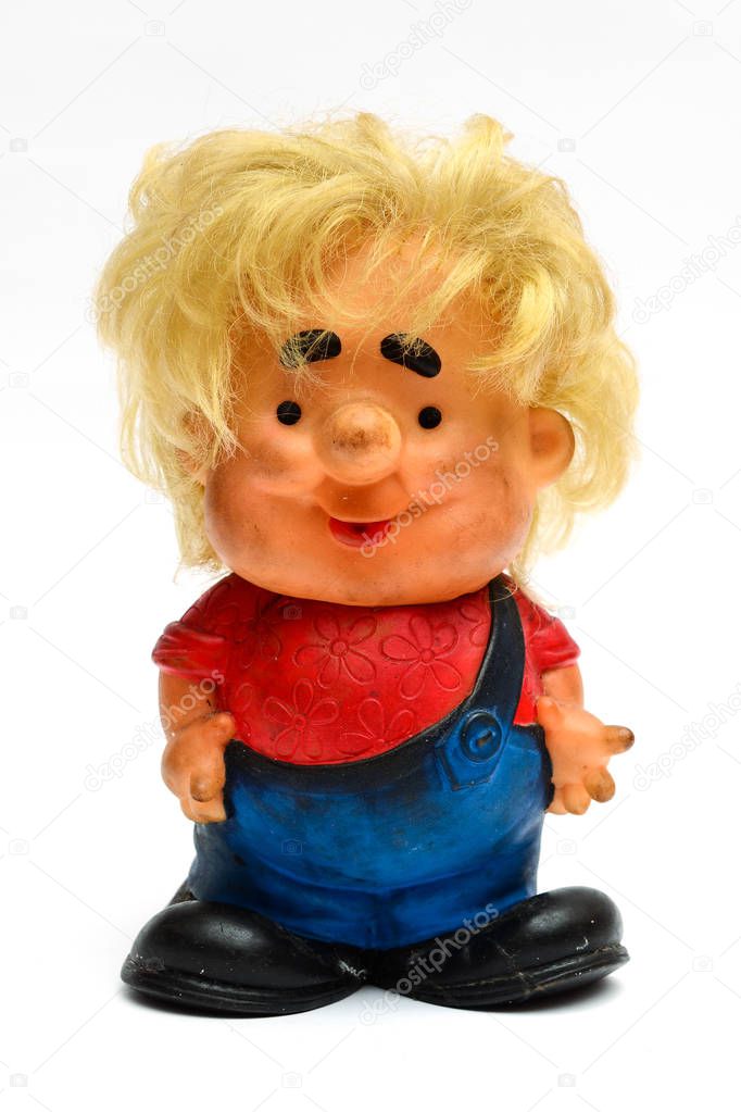 old dirty toy man with hair