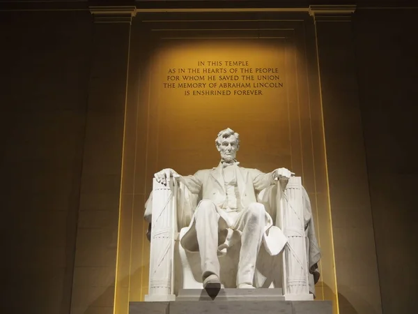 Lincoln Memorial Washington Noite — Fotografia de Stock