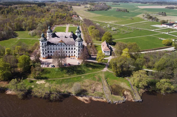 Exterial Flygfoto Över Svenska Skoklosters Slott — Stockfoto