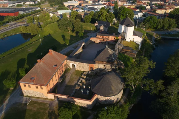 Nykoping Schweden Juni 2018 Luftaufnahme Des Alten Nykoping Schlosses Und — Stockfoto