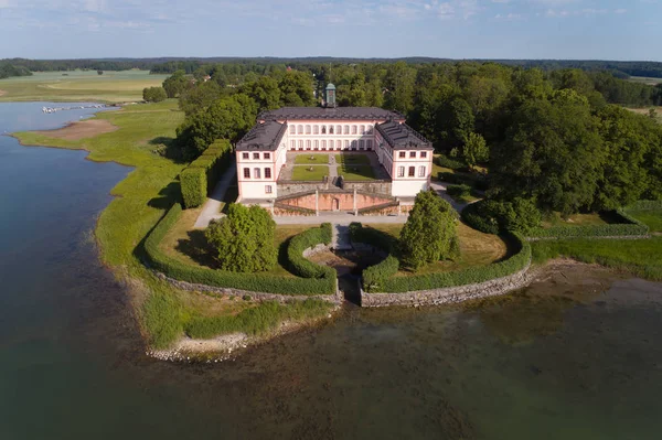 Vista Aérea Del Castillo Tullgarn Vista Desde Lado Del Mar — Foto de Stock