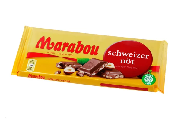 Stockholm Sweden January 2018 One Unopened Package Marabou Schweizernot Chocolate — Stock Photo, Image