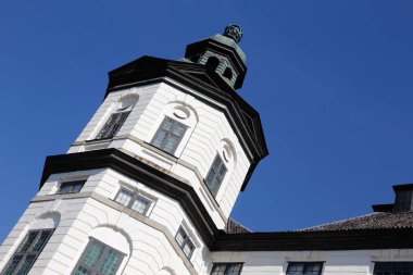 17 inci yüzyıl Skokloster kalenin dört Towers'ta bir yakın çekim.