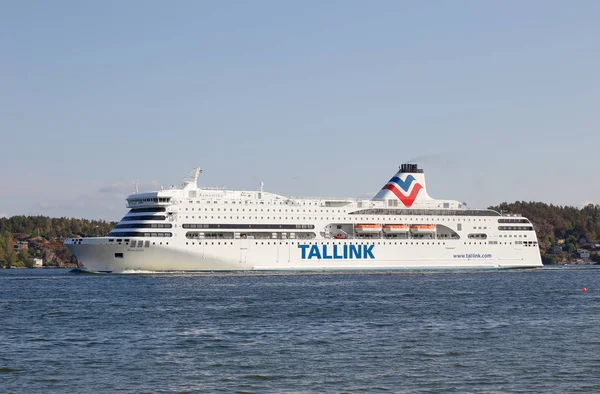 Lidingo 2018年7月31日 Ropax Romantika Tallink 运营预定服务斯德哥尔摩 — 图库照片