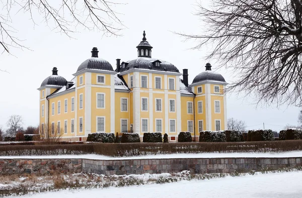 Winter Zweedse Eeuws Kasteel Stromsholm Provincie Van Vastmanland — Stockfoto