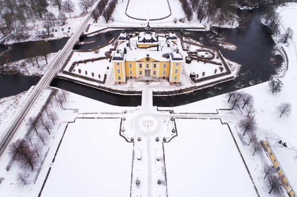 Stromsholm Schweden Januar 2019 Luftaufnahme Der Königlichen Burg Stromsholm Während — Stockfoto