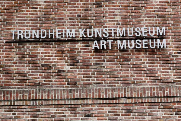 Trondheim Norwegen Mai 2016 Das Trondheim Art Museum Fassadenschild — Stockfoto