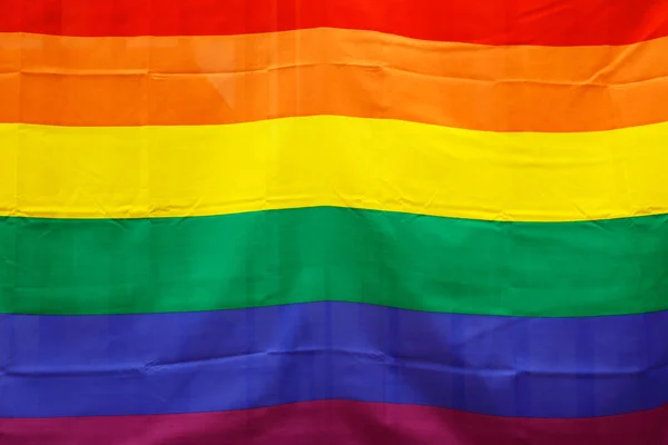 Rainbow flag close-up
