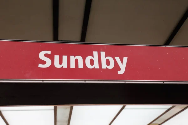 Segnaletica stazione metro Sundby — Foto Stock