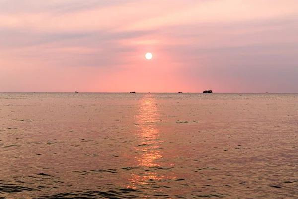 Puesta Sol Sobre Mar Vietnam Phu Quoc Isla — Foto de Stock