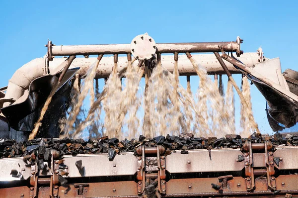 Equipos Industriales Región Industrial Siberia Oriental Donde Extrae Oro Natural — Foto de Stock