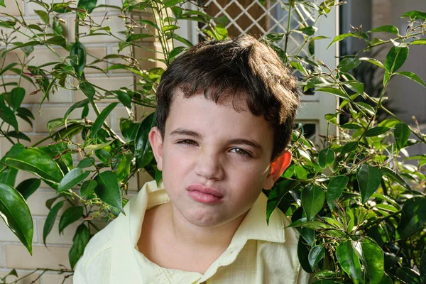 Jähriges Brasilianisches Kind Bei Einer Fotosession Der Kinderkrippe Einem Sonnigen — Stockfoto