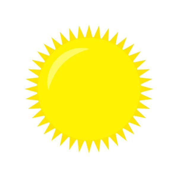 Ícone meteorológico. Vector Sun sobre fundo branco. Ilustração vetorial . —  Vetores de Stock