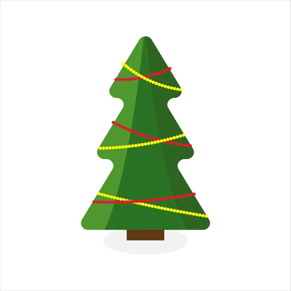 Kerstboom. Modern ander plat ontwerp. Vectorillustratie — Stockvector
