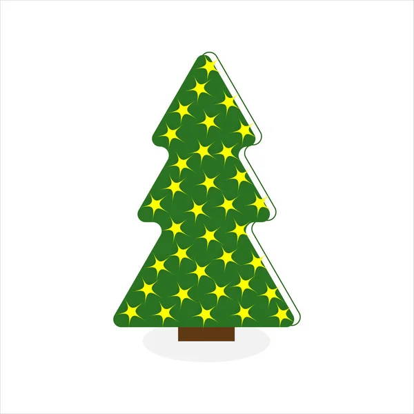 Christmas tree. Modern different flat design. Cartoon. Vector illustration. Vector . — Stock Vector