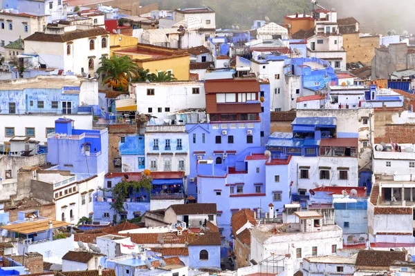 Beautiful view on the colorful houses of the medina of the blue city of Chefchaouen, Morocco, Africa