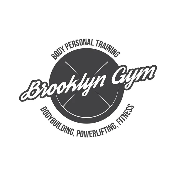 Bodybuilding Powerlifting Kettlebell Workout Fitness Logo Template Gym Club Logotype — Stock Vector